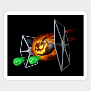 Tie Fighter Pumpkin Sticker